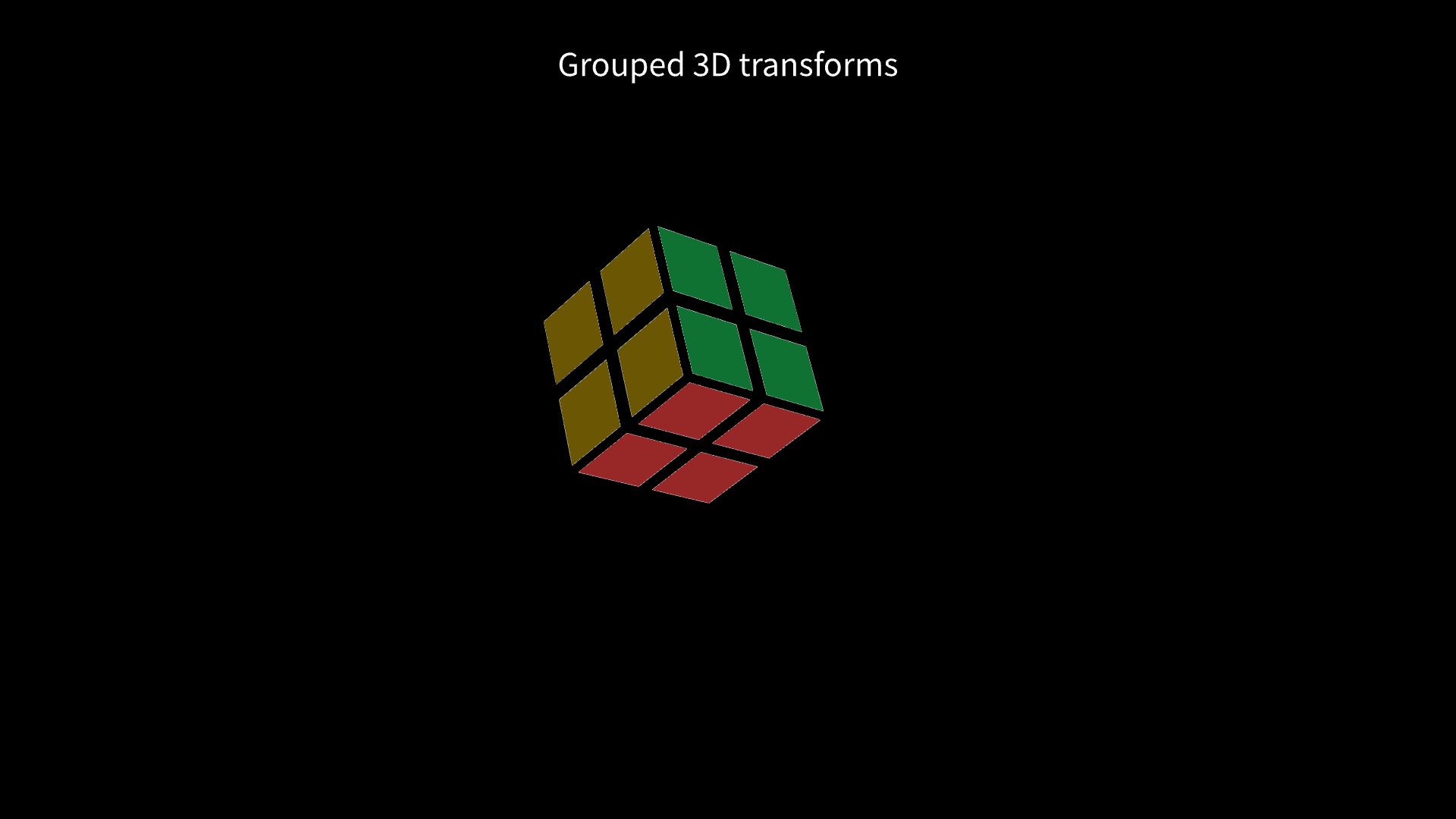 2x2x2 cube group move / rotate / scale preview